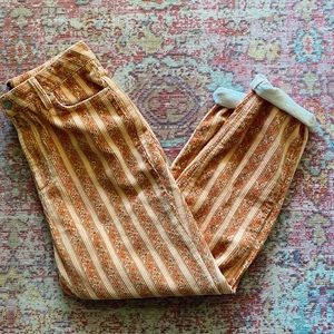 UO BDG Corduroy High Rise Floral Mom Jeans